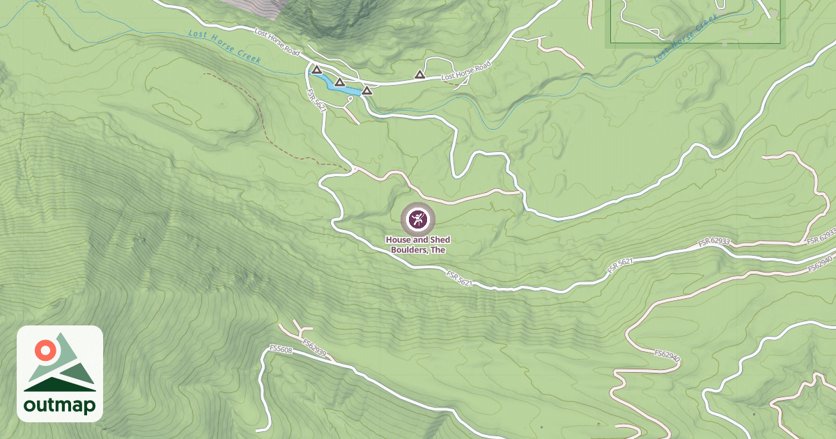 Map of House and Shed Boulders, The