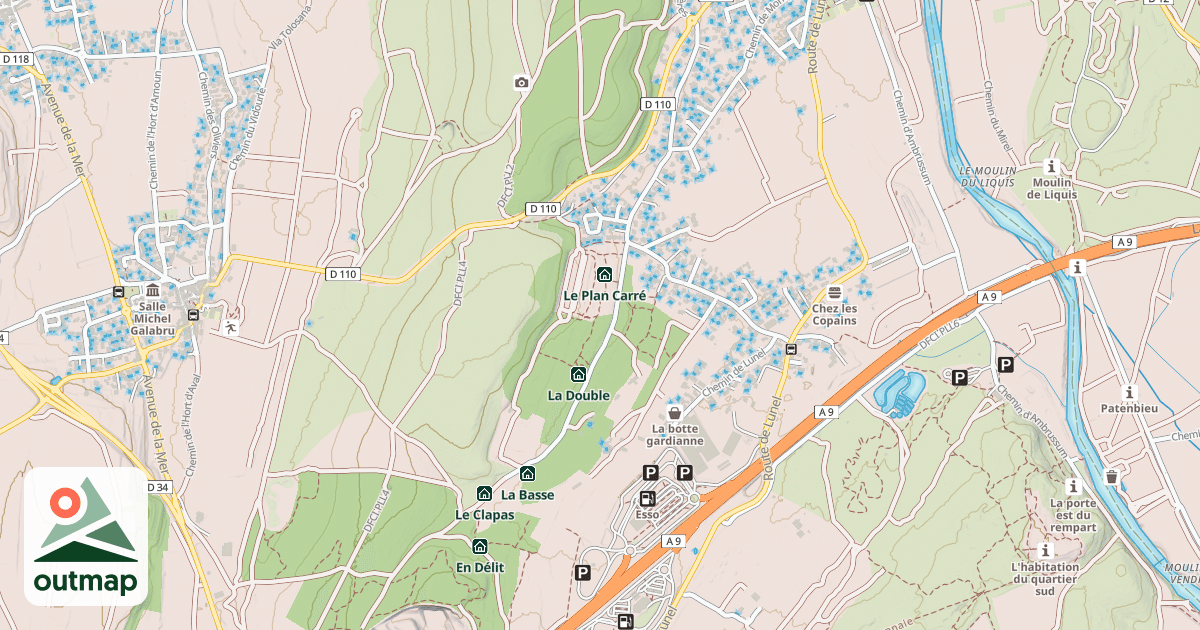 Map of La Tine