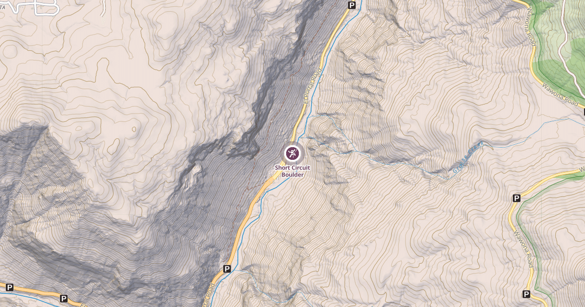 Map preview of Short Circuit Boulder