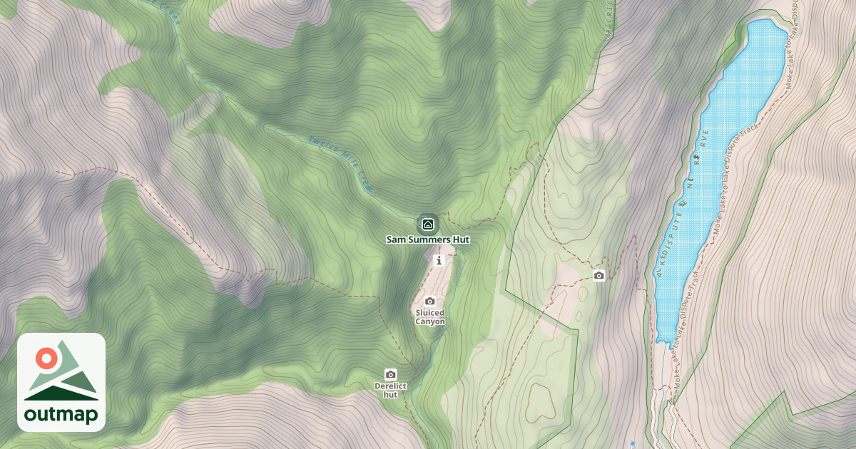 Map of Sam Summers Hut