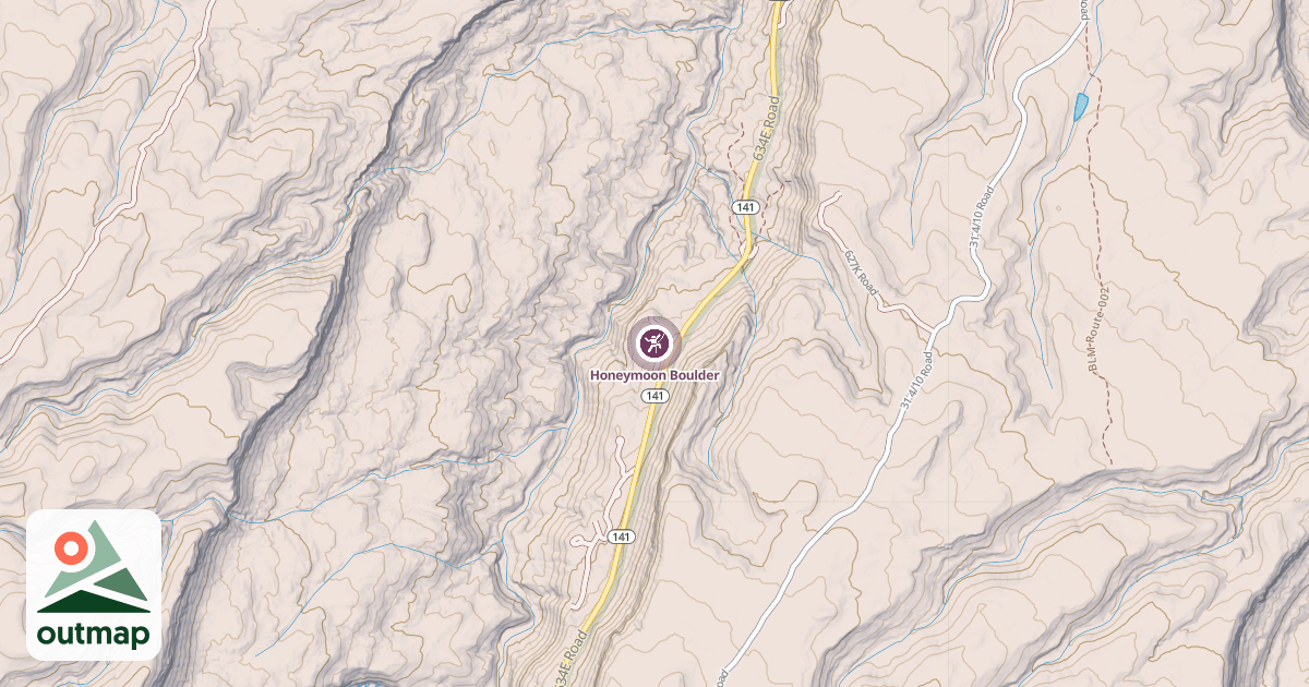 Map of Honeymoon Boulder
