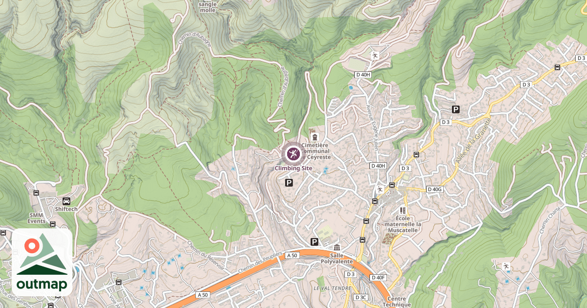 Map of Climbing Site