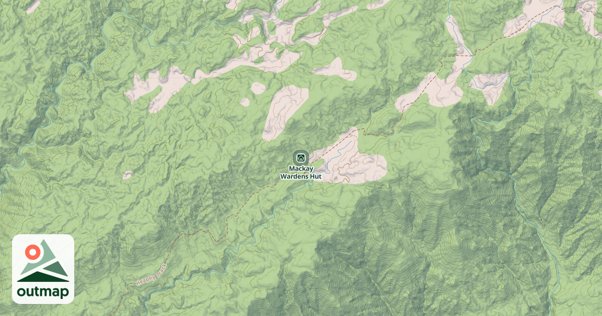 Map of Mackay Wardens Hut