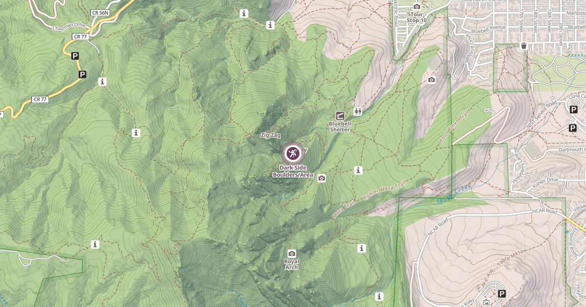 Map preview of Dark Side Boulders/Area
