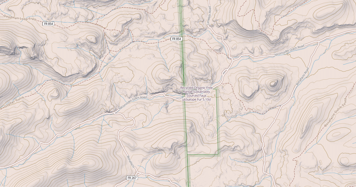 Map preview of Recycled Organic Free Range Sustainably Sourced Faux Jackalope Fur