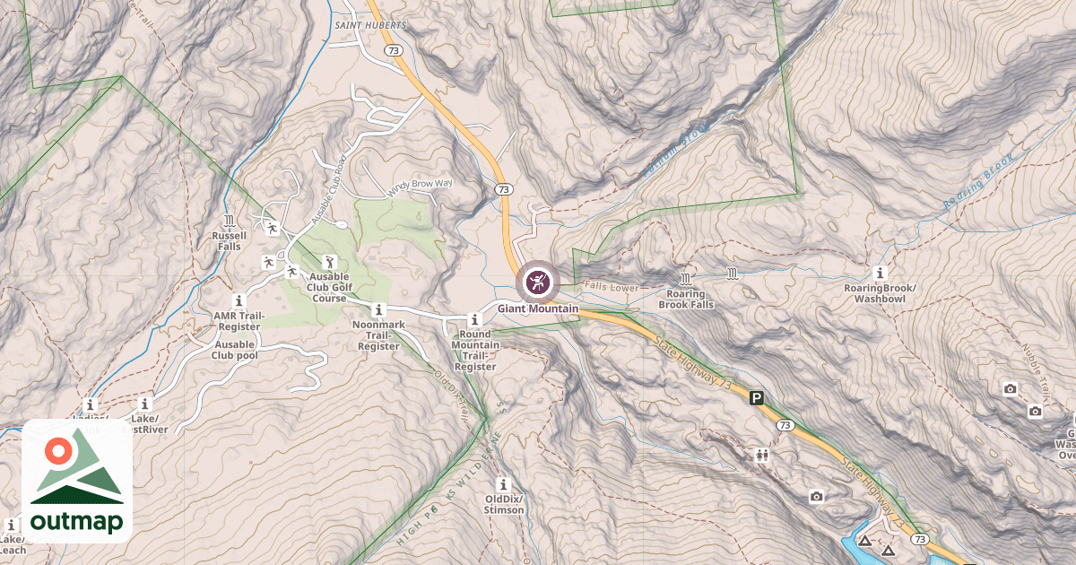 Map of Giant Mountain