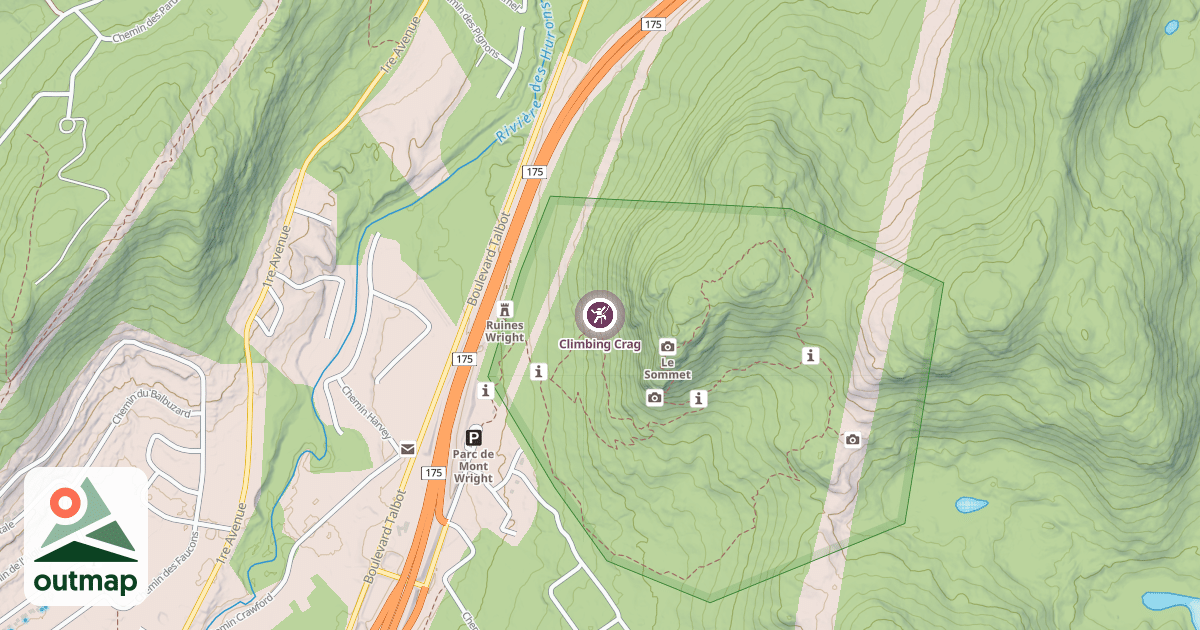 Map of Climbing Crag