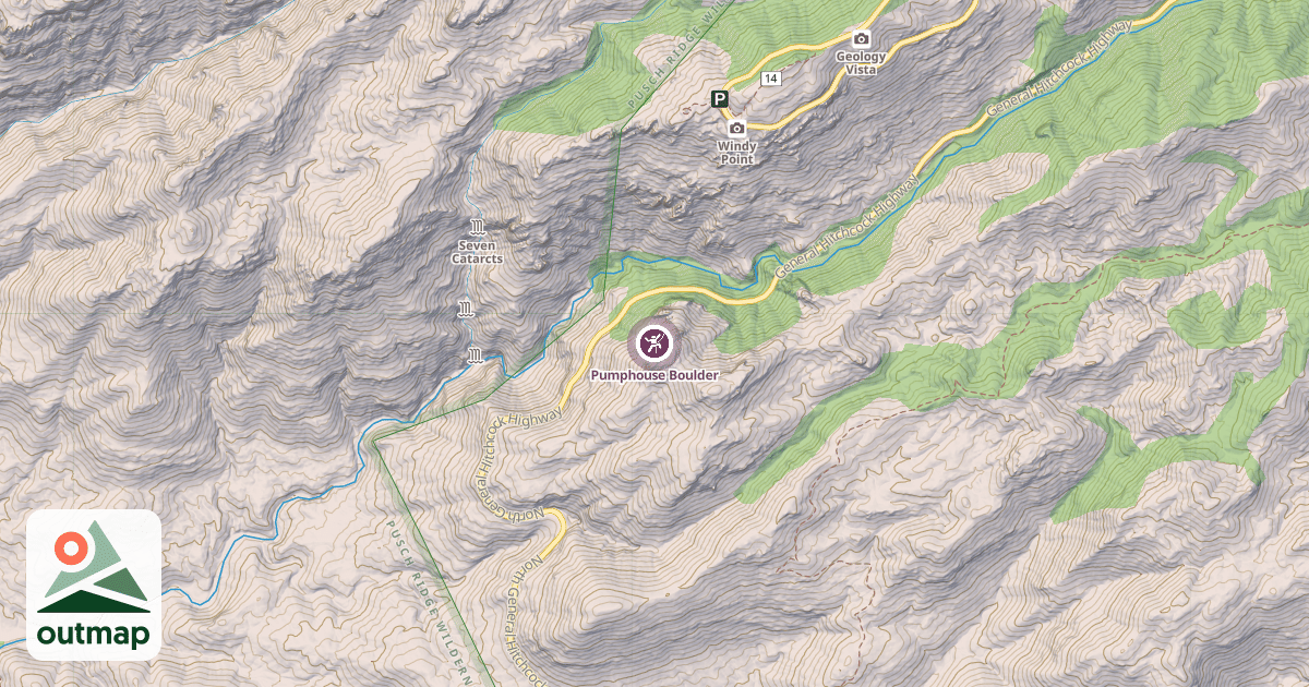 Map of Pumphouse Boulder