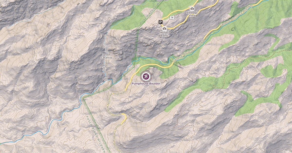 Map preview of Pumphouse Boulder