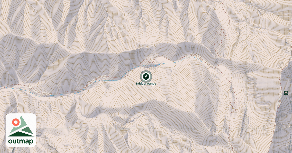 Map of Bridger Range