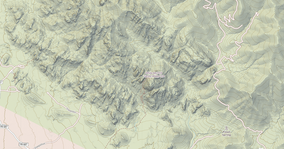 Map preview of While My Drill Gently Weeps