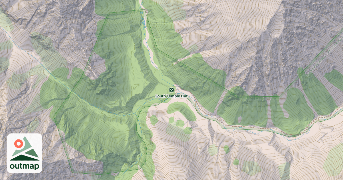 Map of South Temple Hut