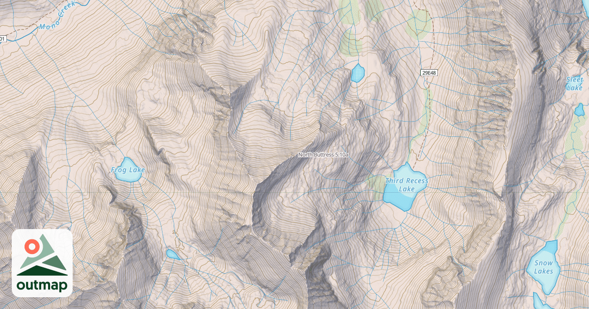 Map of North Buttress