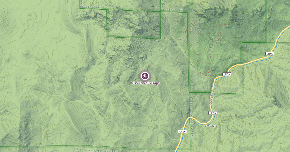 Map preview of Miscellaneous Crags