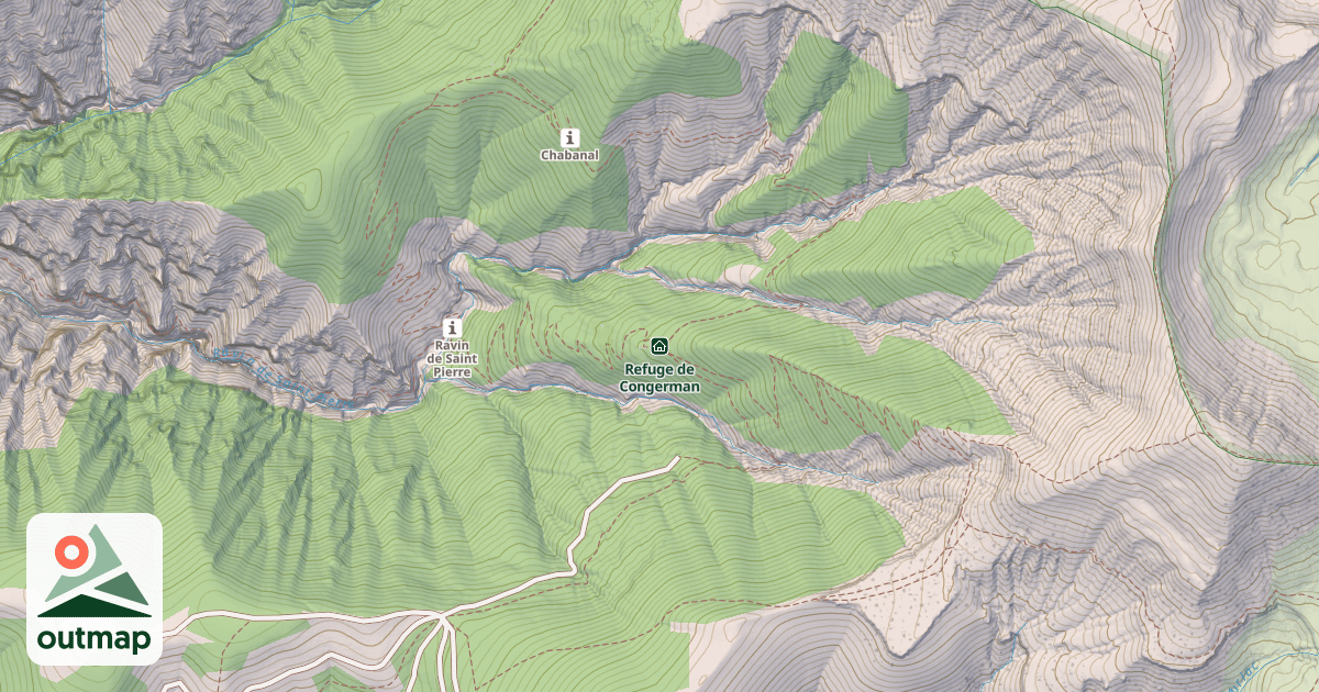 Map of Refuge de Congerman