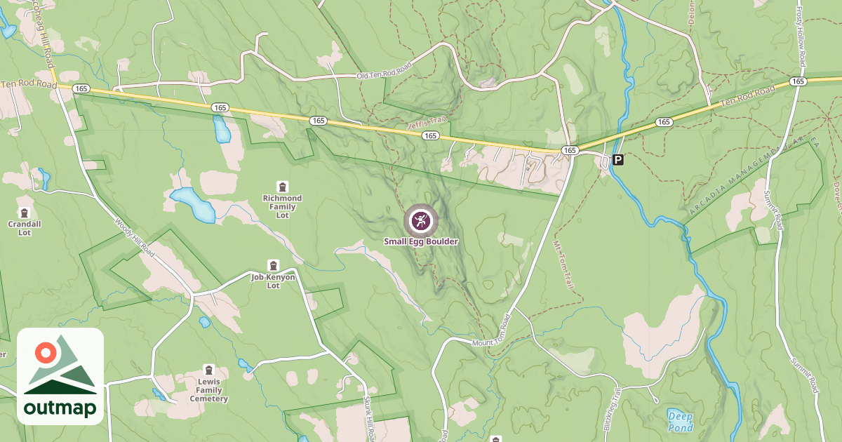 Map of Small Egg Boulder