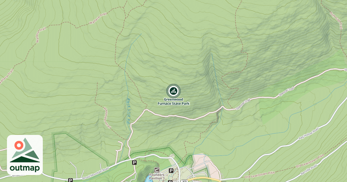 Map of Greenwood Furnace State Park