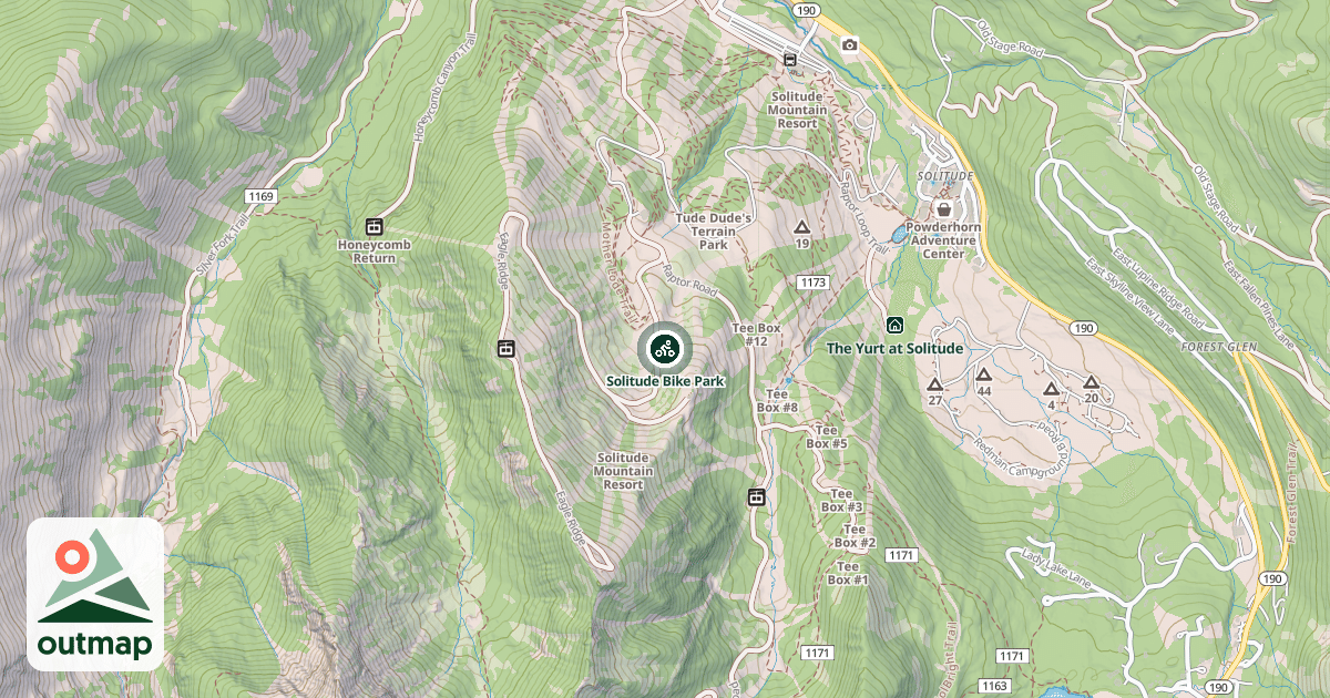 Map of Solitude Bike Park
