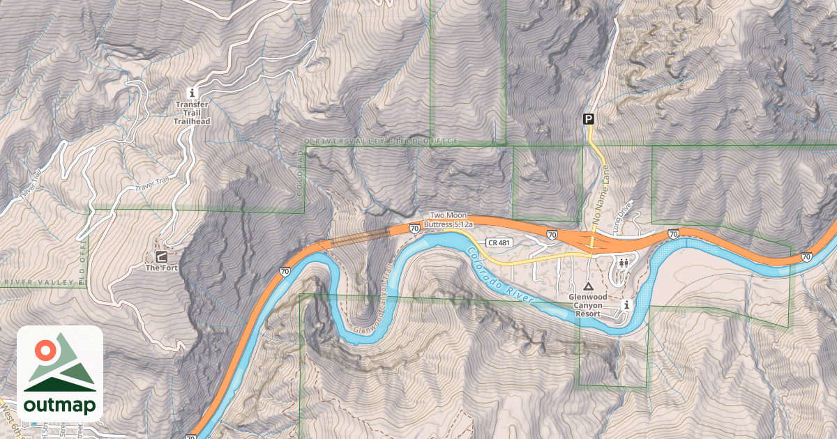 Map of Two Moon Buttress