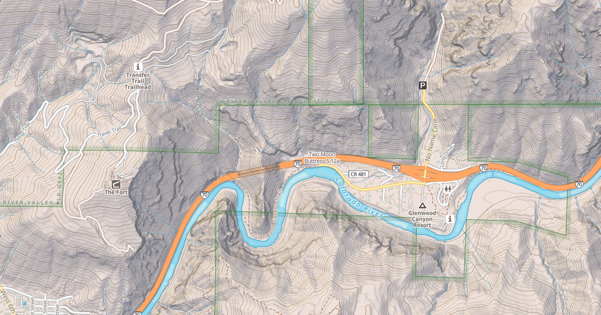 Map preview of Two Moon Buttress