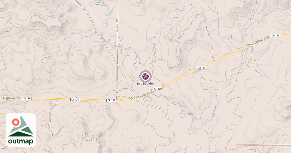 Map of JoJo Boulder