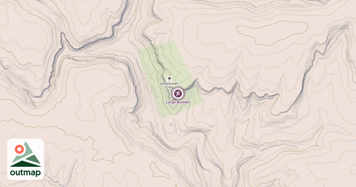 Map of Large Boulder
