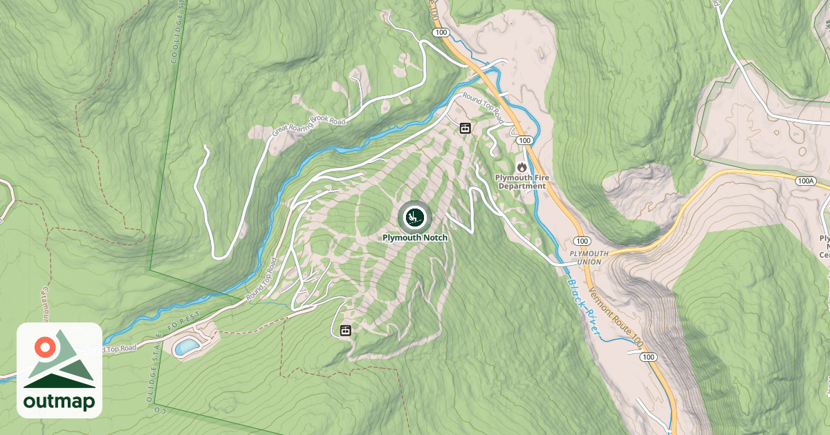 Map of Plymouth Notch