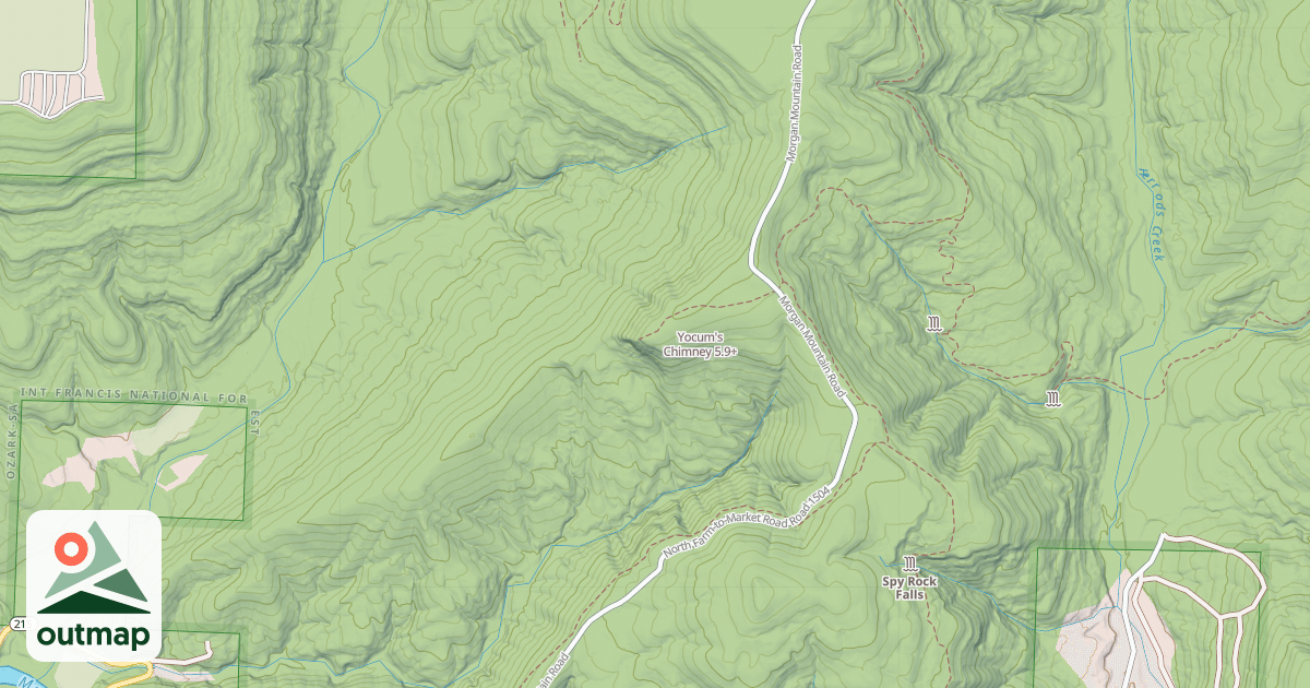 Map of Yocum's Chimney