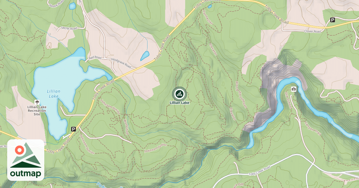 Map of Lillian Lake