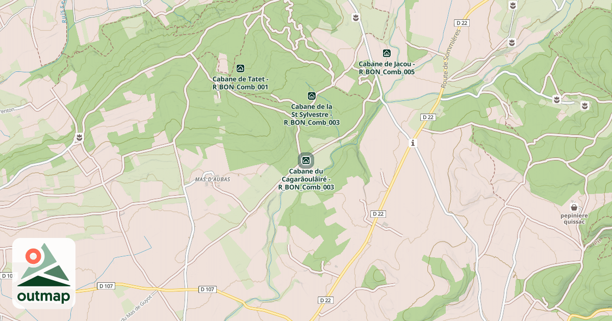Map of Cabane du Cagarâoulâïré - R_BON_Comb_003