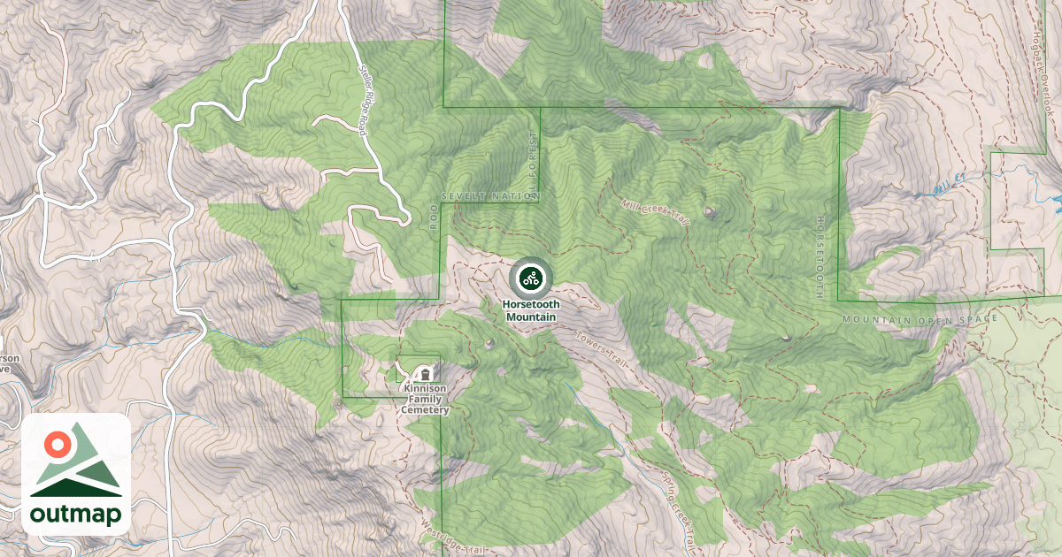 Map of Horsetooth Mountain