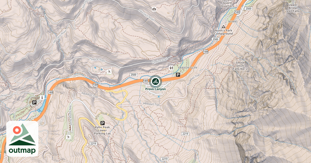 Map of Provo Canyon