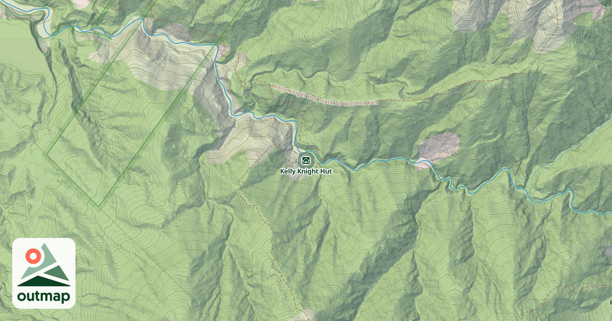 Map of Kelly Knight Hut