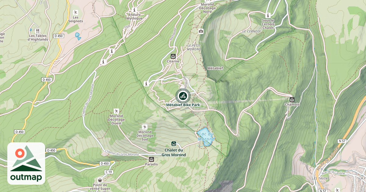 Map of Métabief Bike Park