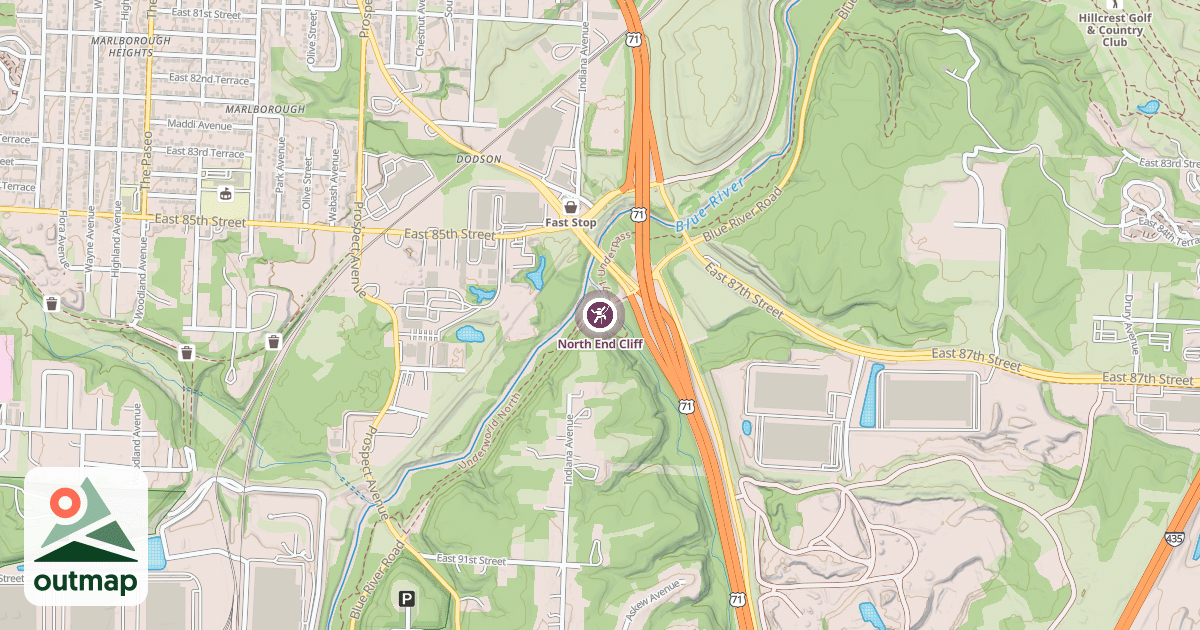 Map of North End Cliff