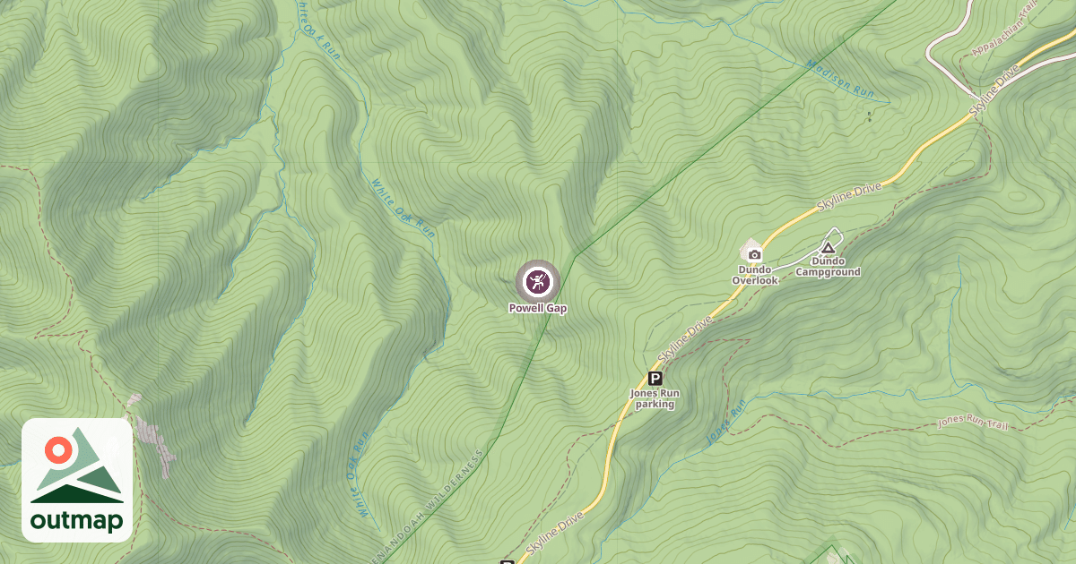 Map of Powell Gap
