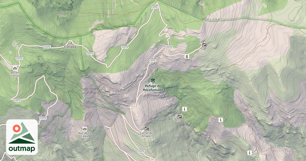 Map of Refuge de Rocafumada