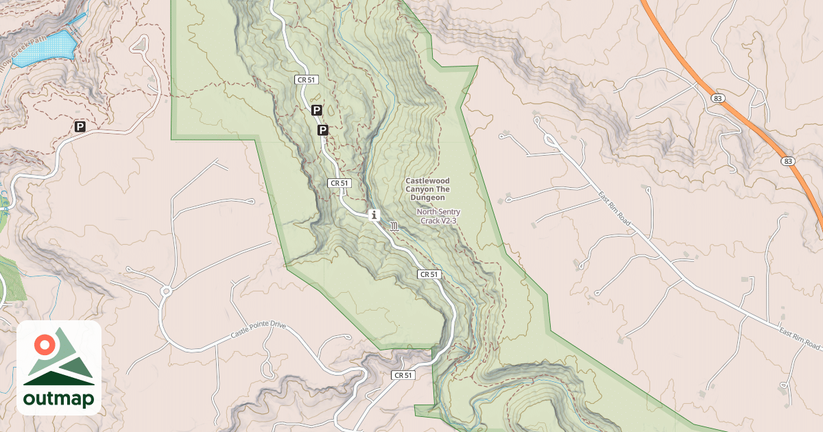 Map of North Sentry Crack