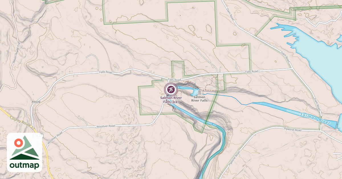 Map of Salmon River Falls (Ice)