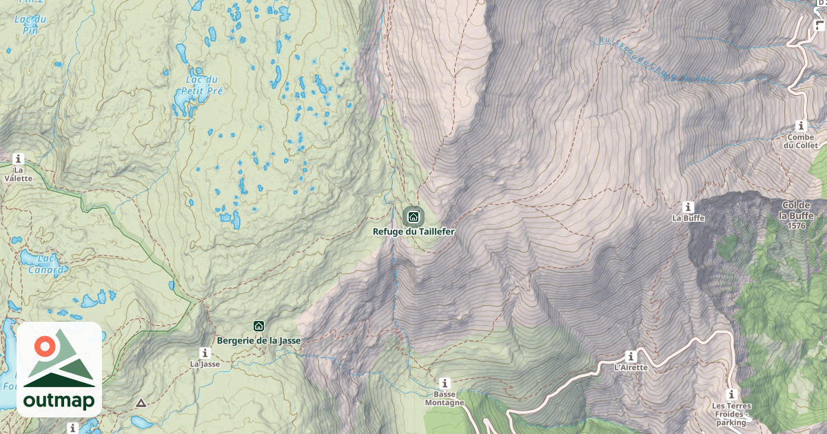 Map of Refuge du Taillefer