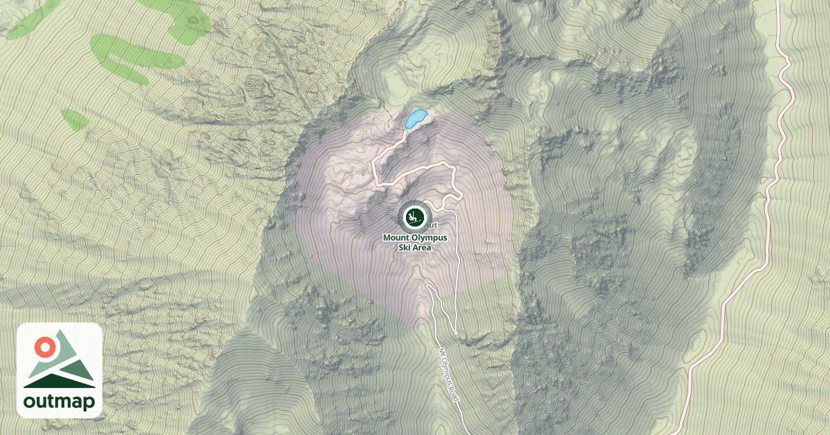 Map of Mount Olympus Ski Area