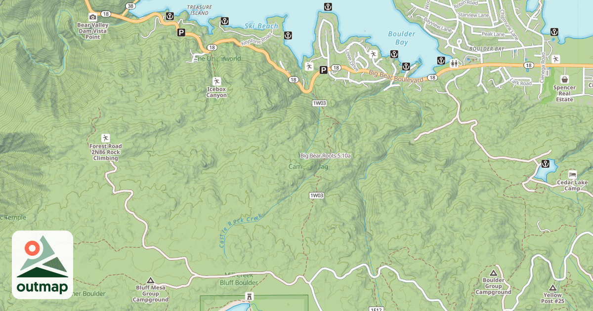 Map of Big Bear Roots