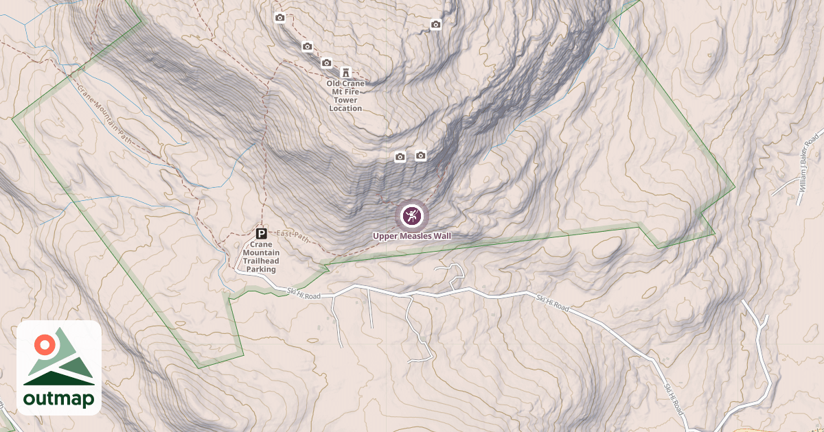 Map of Upper Measles Wall