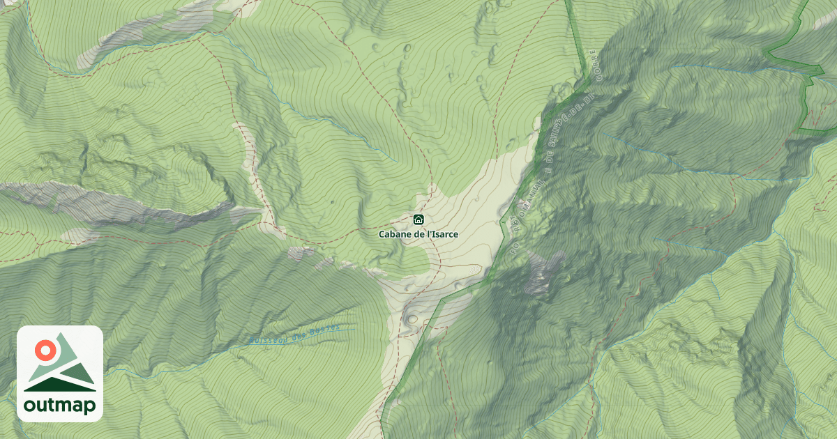 Map of Cabane de l'Isarce