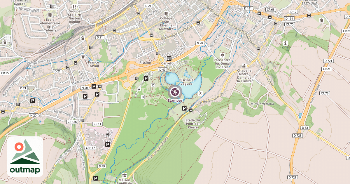 Map of Étampes
