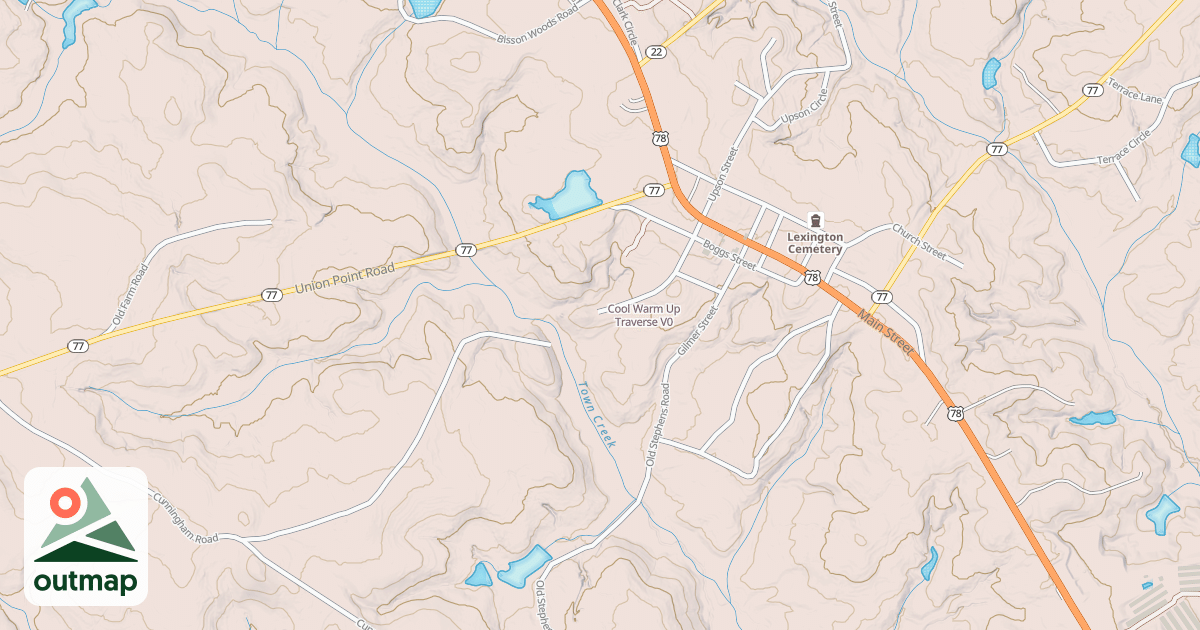 Map of Cool Warm Up Traverse