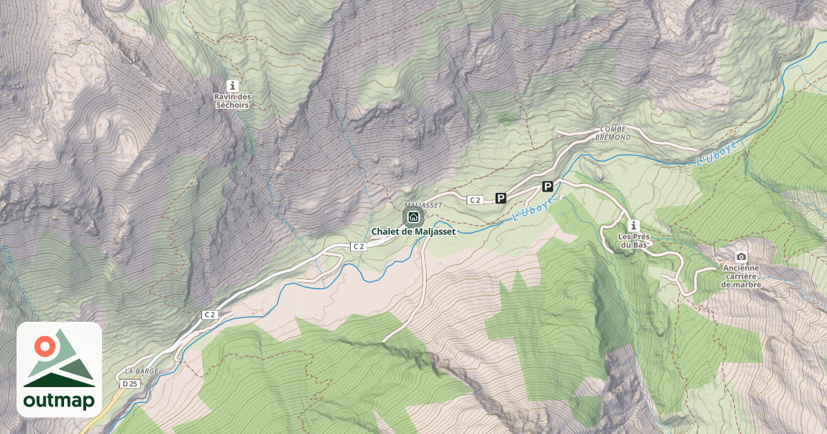 Map of Chalet de Maljasset