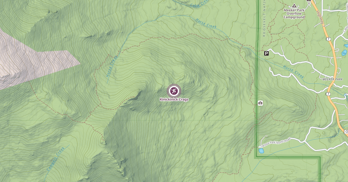 Map preview of Kinickinick Crags