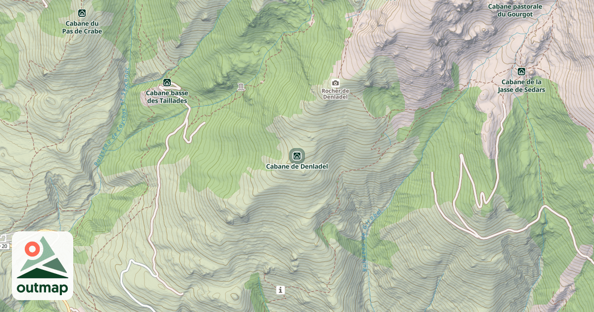 Map of Cabane de Denladel