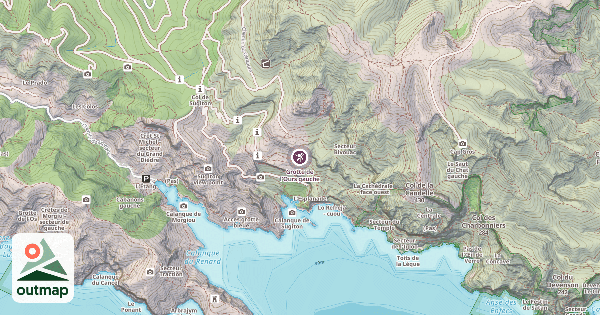 Map of Grotte de l'Ours gauche